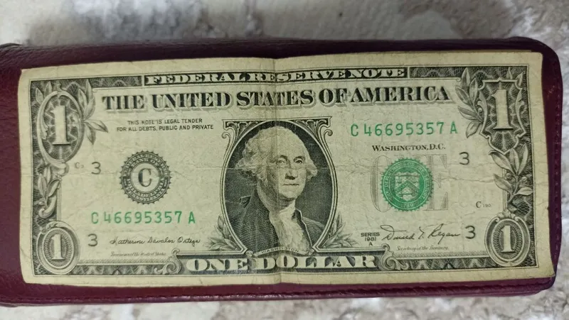 ONE DOLLAR старый купюр