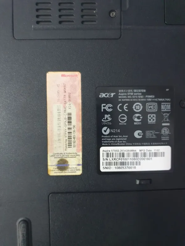 Acer ASPIRE 5750G-2634G64Mikk — фото 2