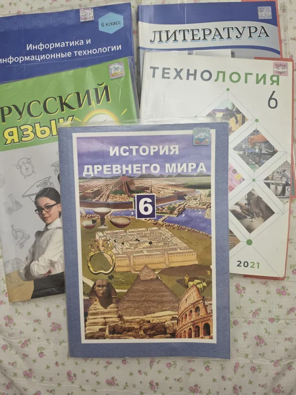 Книги 6 класс, информатика, рус яз, литература, технология, история