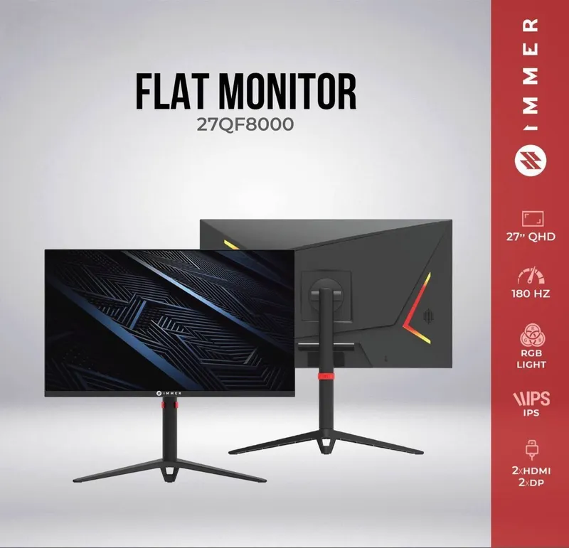 IMMER 27" QHD 2K IPS 180HZ RGB HAS STAND