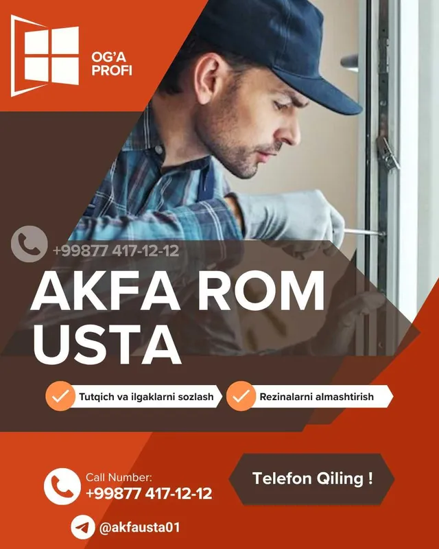 Ремонт окон - Akfa oyna usta - Пластиковые окна