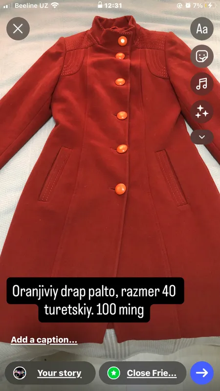 Drap palto turetskiy razmer 40