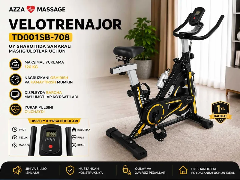 Fitness zalga vaqt yo'qmi? Velotrenajor sizning uyingizda! 1