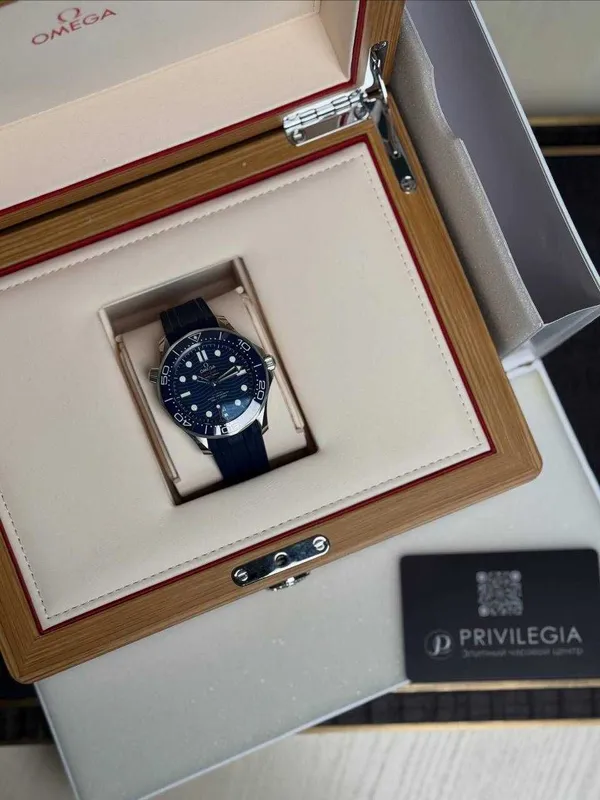 NEW Omega Seamaster Diver 300M Master Co-Axial 42 кауч син