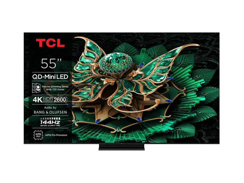Tcl 55c7k, UHD Smart, Google Tv, Qd Mini Led, 144Hz, 2x pult, доставка