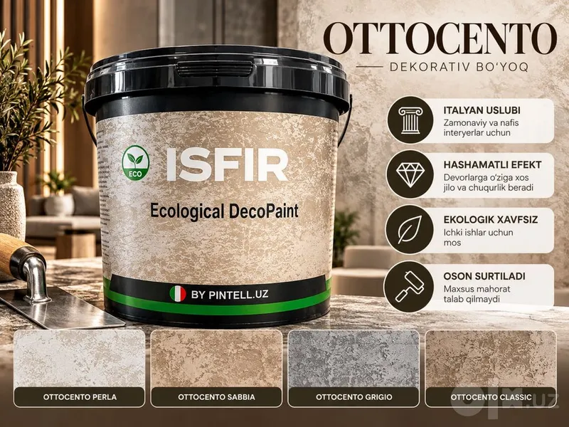 ISFIR Ottocento dekorativ boyoq 5kg 1 ISFIR Ottocento dekorativ boyoq 5kg 1
