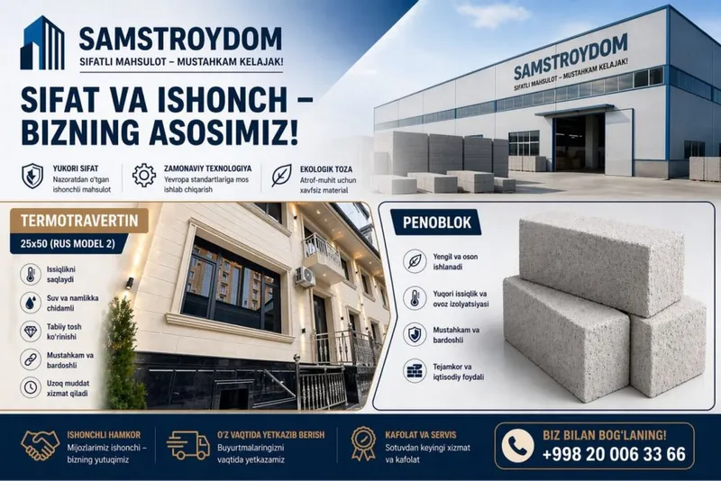 Termotravertin va Penoblok