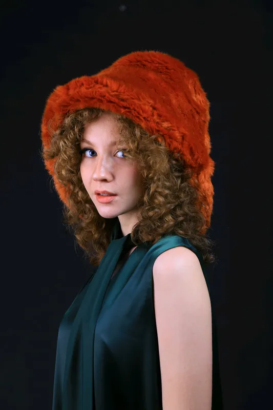 🧡 Авторский головной убор из искусственного меха