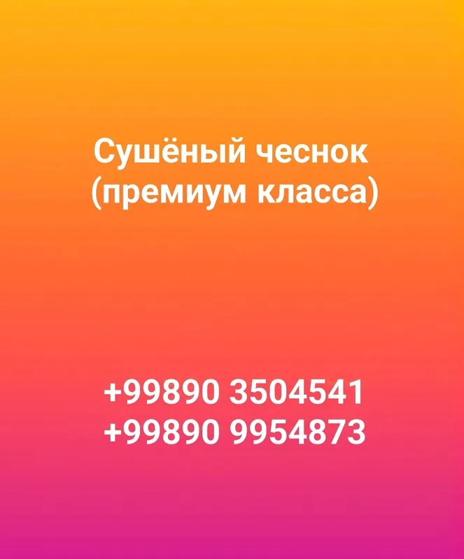 Quritilgan sarimsoq (premium toifadagi) 1 Quritilgan sarimsoq (premium toifadagi) 1