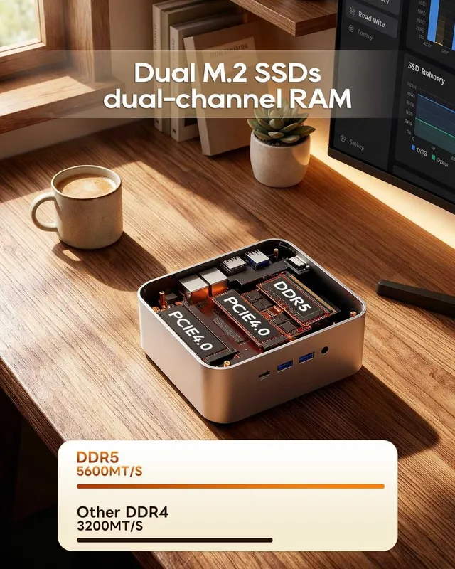 AOOSTAR MACO AMD Ryzen 7 PRO 8845HS 16 GB/500 GB mini kompyuteri 3 AOOSTAR MACO AMD Ryzen 7 PRO 8845HS 16 GB/500 GB mini kompyuteri 3
