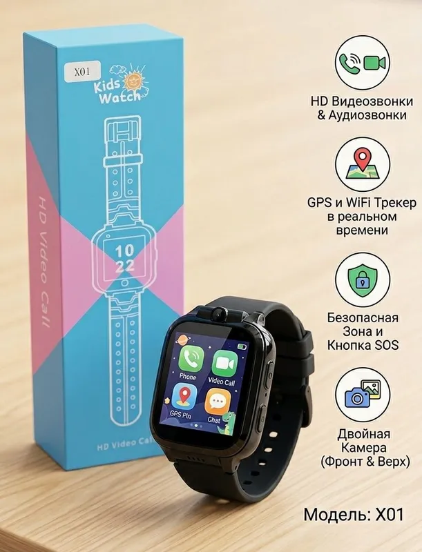 Детские Смарт-часы X01 с GPS и Видеозвонком