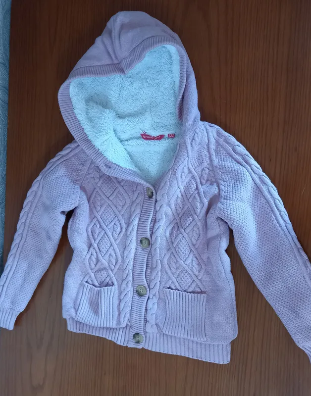 Тёплая кофта-куртка для девочки 5-7 лет — фото 2