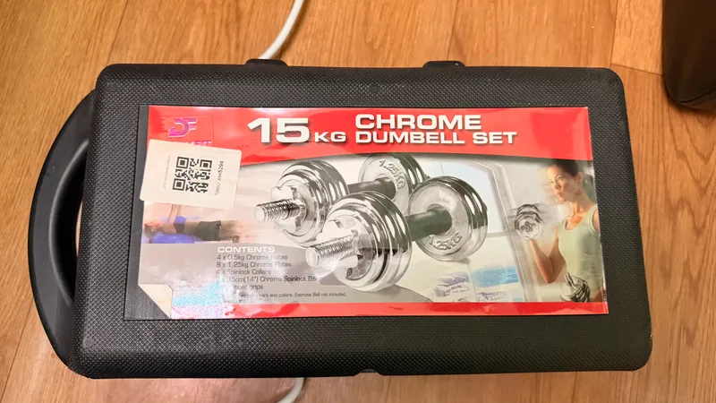 15 kg li xromlangan gantellar to‘plami 2
