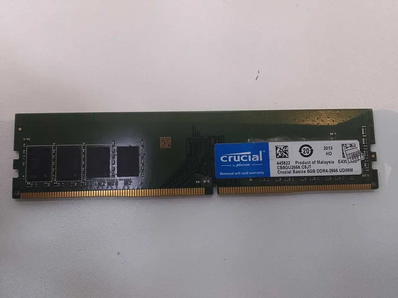 Crucial Basics 8GB DDR4-2666MHz Desktop RAM (Holati ideal) 1 Crucial Basics 8GB DDR4-2666MHz Desktop RAM (Holati ideal) 1