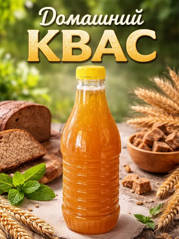 Домашний квас из хлеба и солода