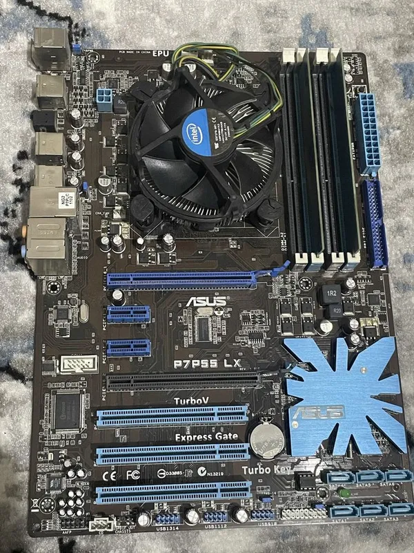P55 материнская плата i5 процессором 4 gb ddr3