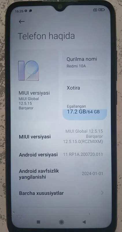 Redmi 10А sotiladi 2
