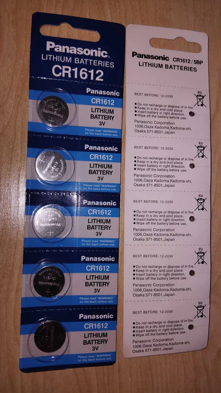 Батарея CR 1612 Panasonic