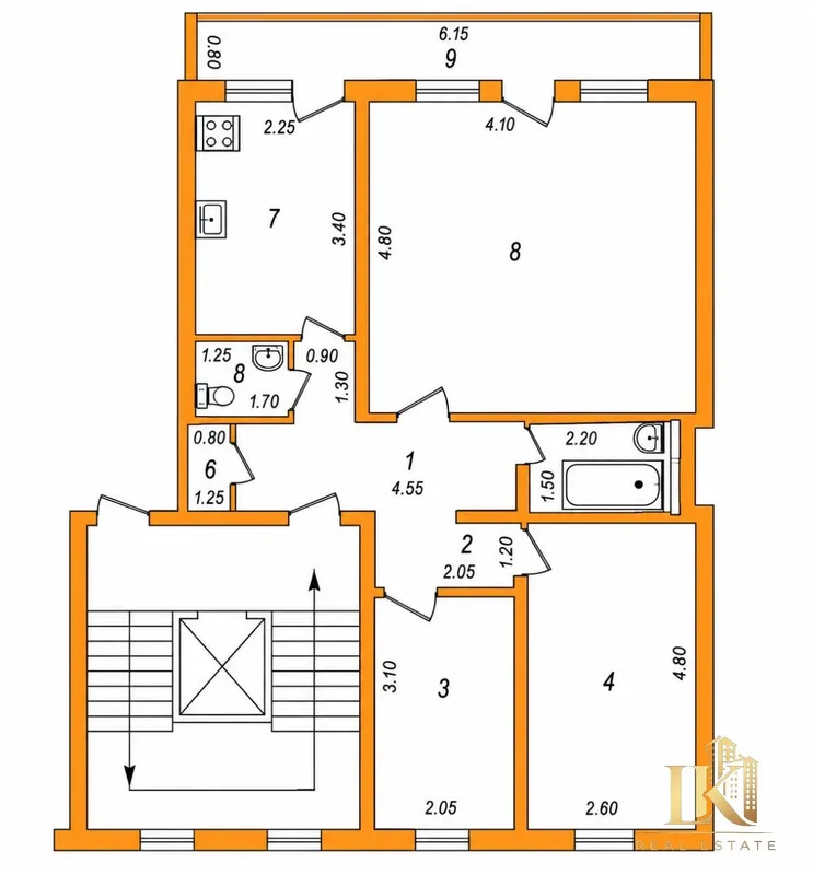 Продаётся 3-комнатная квартира, 71,20 м², без ремонта Продаётся 3-комнатная квартира, 71,20 м², без ремонта