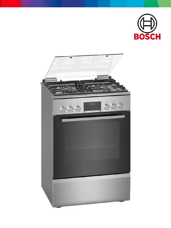 Серия 4 Отдельностоящая газовая плита Нержавеющая сталь Bosch HGB330E50Q Серия 4 Отдельностоящая газовая плита Нержавеющая сталь Bosch HGB330E50Q