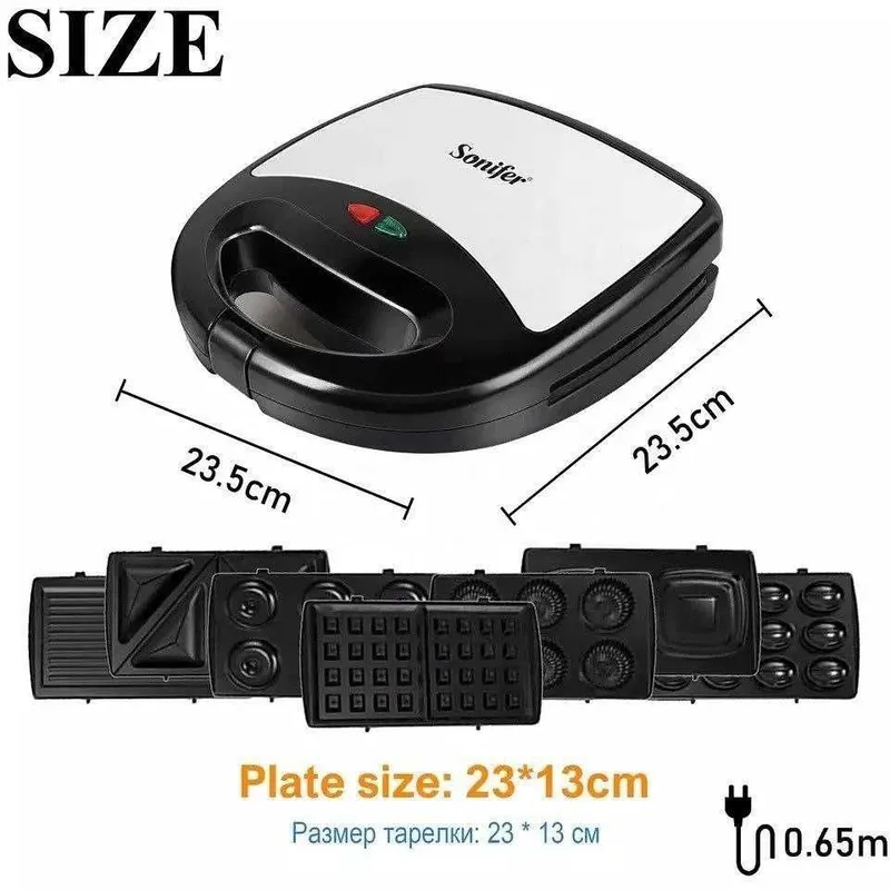 Sonifer 7в1 Вафельница сендвечница Тостер орешница печеница sf-6054 5 Sonifer 7в1 Вафельница сендвечница Тостер орешница печеница sf-6054 5