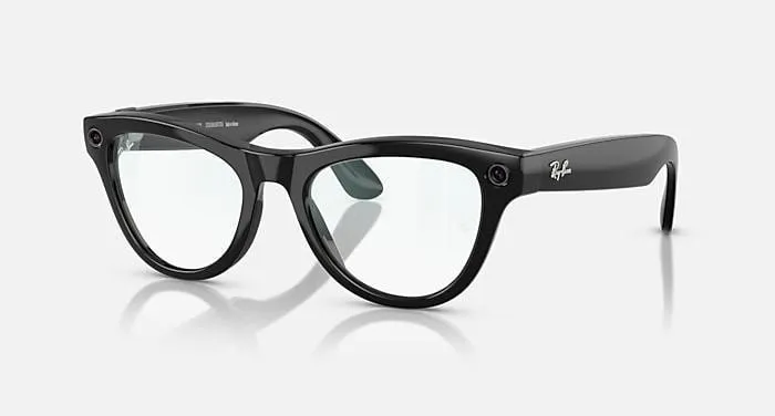 Очки Ray-Ban Meta SKYLER RW4010, Shiny Black, прозрачные линзы, размер S52