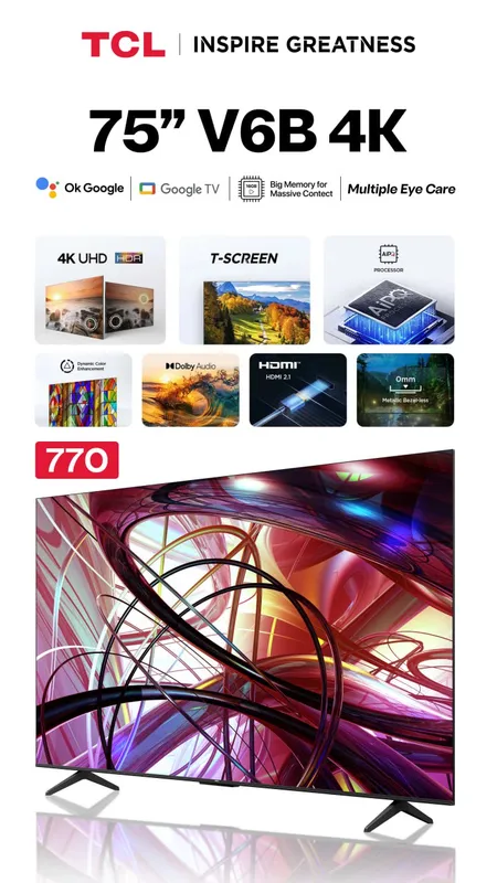Телевизор TCL 75V6B (модель 2024) 1