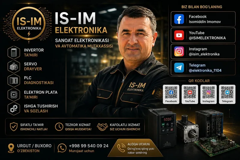 Sanoat Elektronikasi va Avtomatika Ta'miri | Inverter | PLC — фото 2