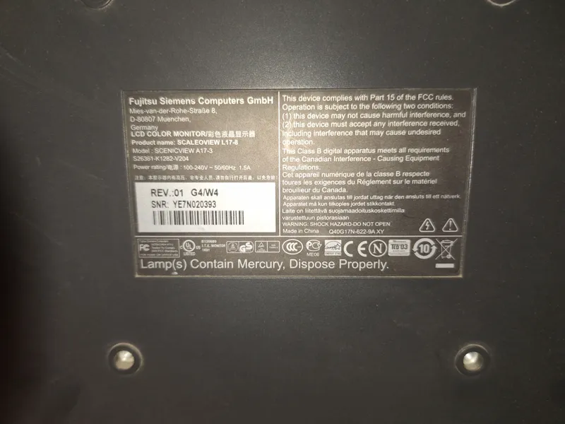 Монитор «FUJITSU COMPUTERS SIEMENS» 2 Монитор «FUJITSU COMPUTERS SIEMENS» 2