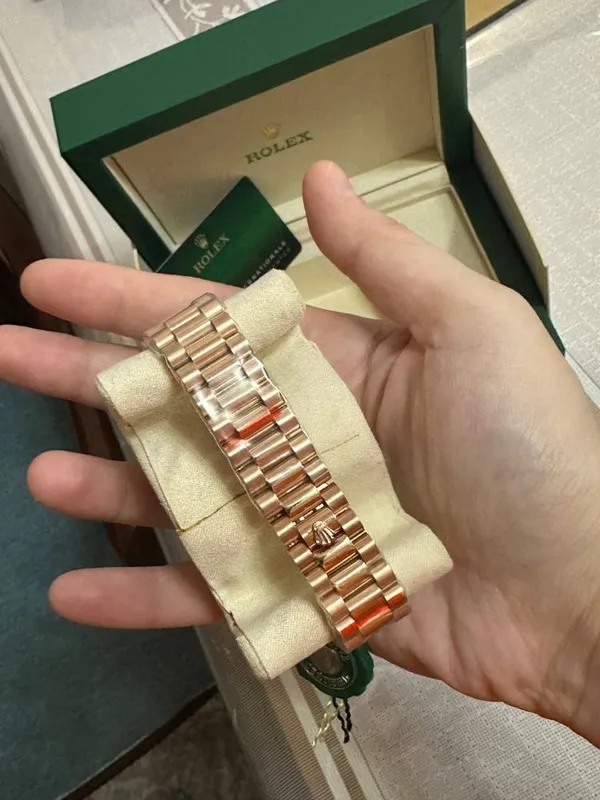 Rolex Day Date Rose gold Brown dial — фото 1