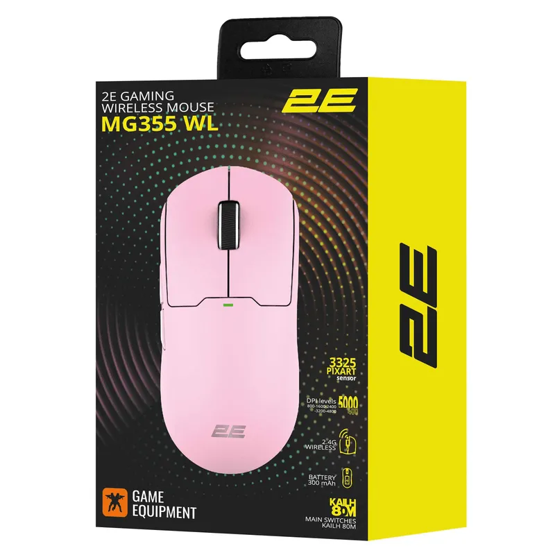 }Мышь беспроводная 2E GAMING MG355 WL, розовый / 2E-MG355UPK-WL 4 }Мышь беспроводная 2E GAMING MG355 WL, розовый / 2E-MG355UPK-WL 4