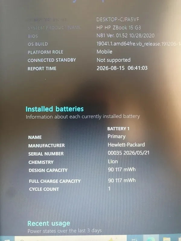Hp Zbook i7-6700HQ 6 Hp Zbook i7-6700HQ 6