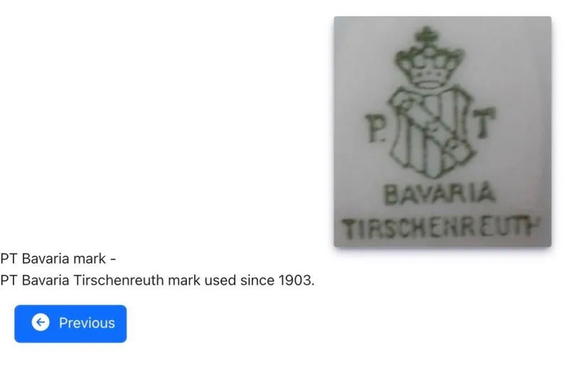 Коллекционное антикварное фарфоровое блюдо Tirschenreuth (Тиршенройт) — фото 6