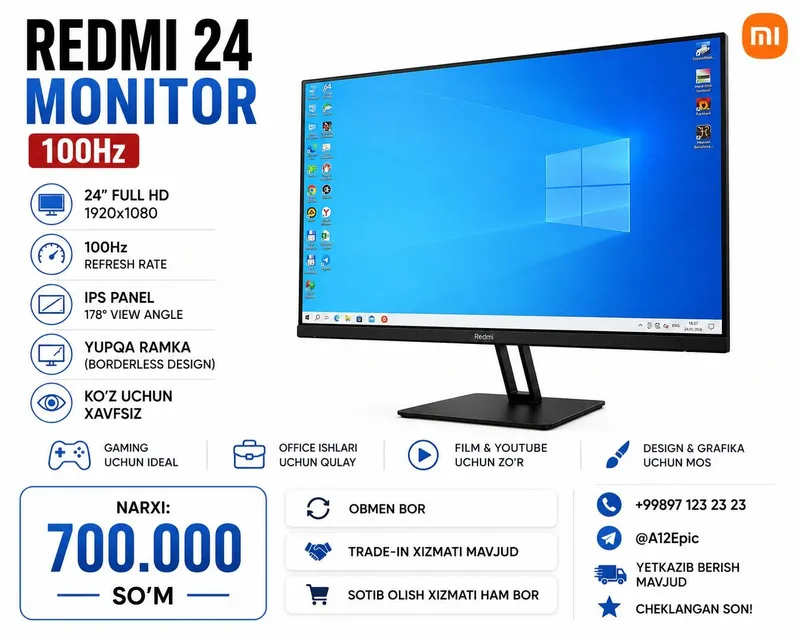 Monitor Redmi 24 100hz