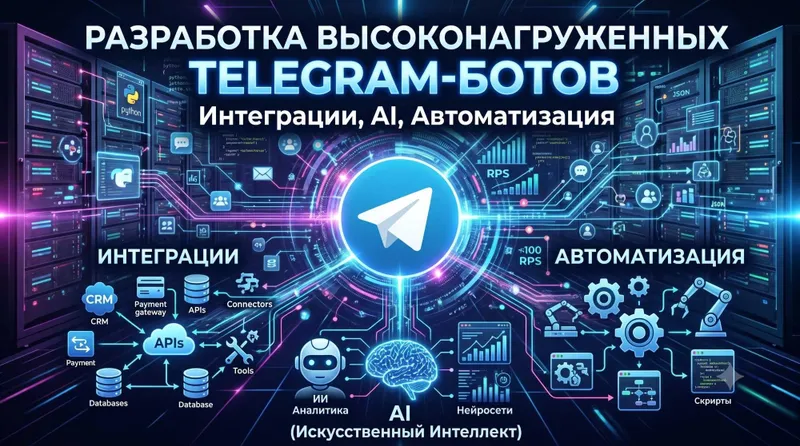 Разработка Telegram-ботов | Без конструкторов — фото 1