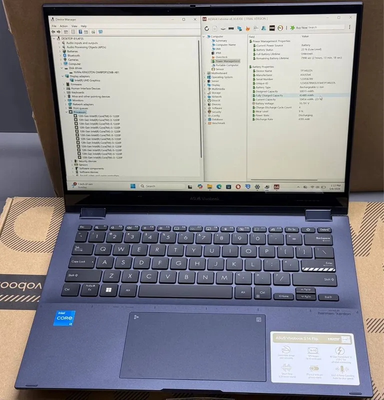 Asus Vivobook x360 sensorligi