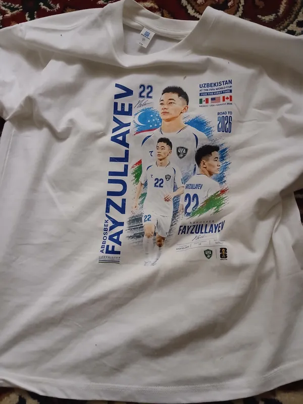 Футболка Fifa World Cup 2026 Uzbekistan Abbosbek 2 Футболка Fifa World Cup 2026 Uzbekistan Abbosbek 2
