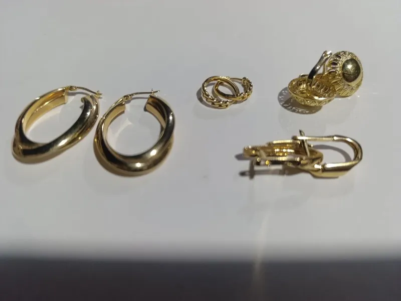Тилла зирак, Золотые серьги, CARTIER Проба 585,вес 4,11 гр — фото 1