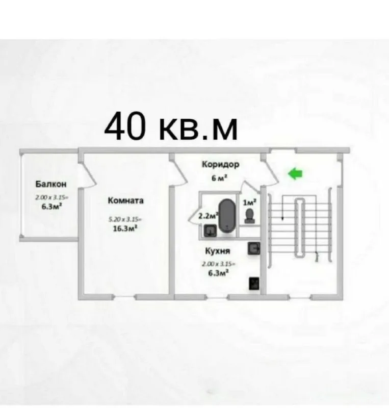 Вторичный фонд, 1-комнатная квартира (Яшнабадский район, ориентир Авиасозлар-2, Школа-151) — фото 8 Вторичный фонд, 1-комнатная квартира (Яшнабадский район, ориентир Авиасозлар-2, Школа-151) — фото 8