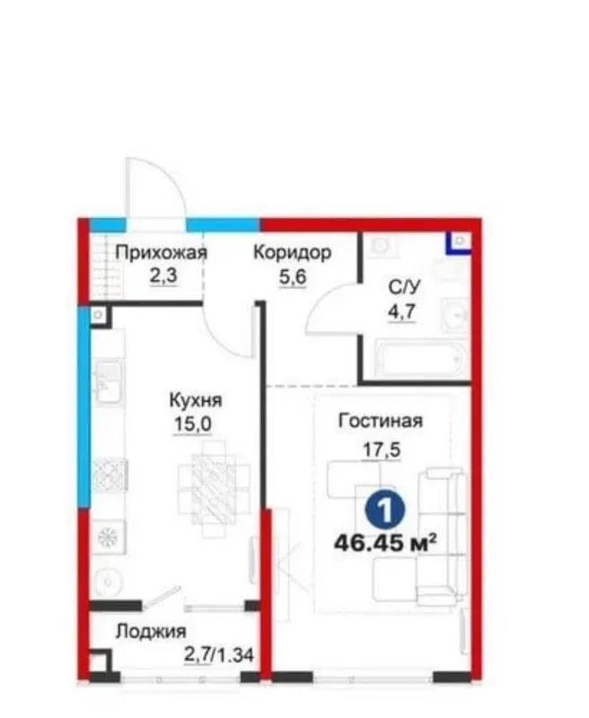 Продаётся 2-комнатная квартира в ЖК Maftun Makon (white box) — фото 2