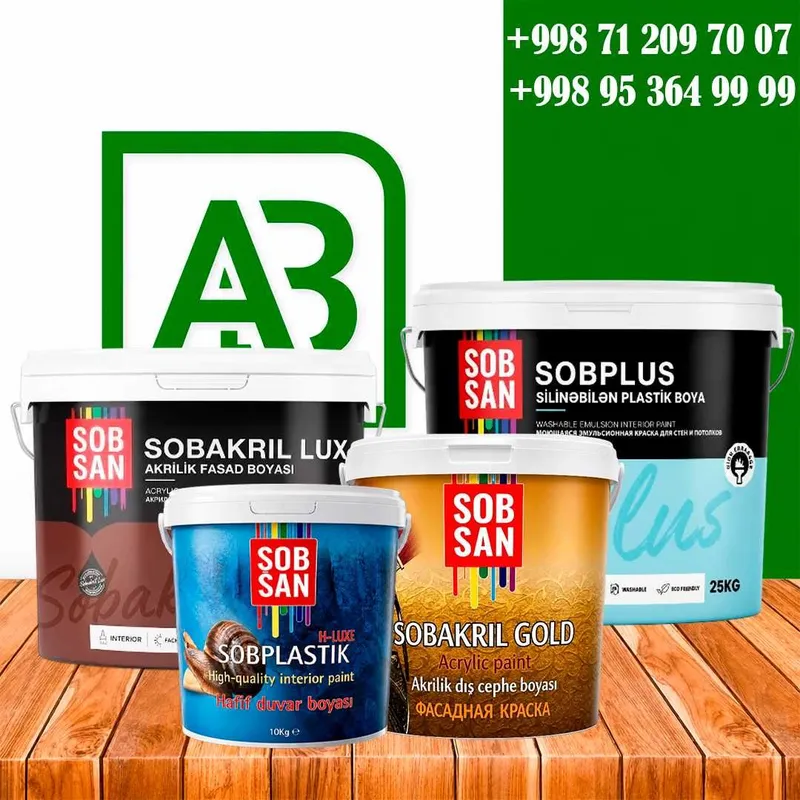 SOBSAN barcha mahsulotlari, Emulsiya, Kraska, Emal, Nitra Mahsuloti 1