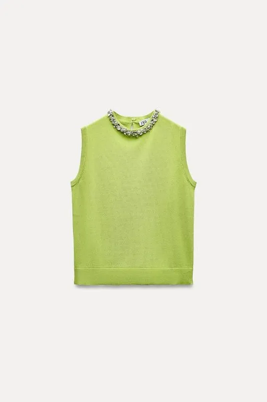 Стильная блуза с камнями, zara, оригинал