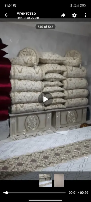 8 ta yakandoz, 8 ta yostiq, 2 kulcha, 2 konfet