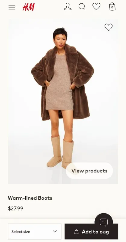высокие теплые угги h&m 35 размер camel ДОСТАВКИ НЕТ ниже себестоимост — фото 4