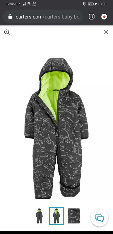 Комбинезон детский зимний новый Carters 3 Комбинезон детский зимний новый Carters 3