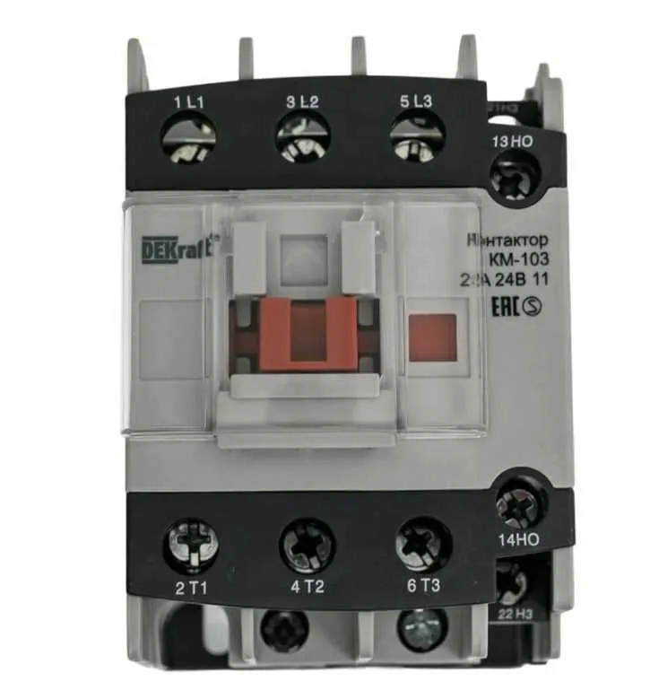 Контактор DeKraft. 12А. Катушка 24V