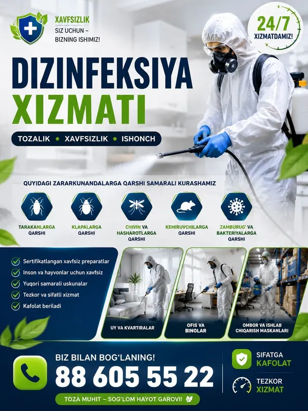 Dizinfeksiya xizmati 3 Dizinfeksiya xizmati 3