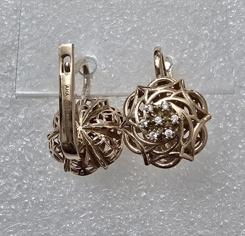 Серьги колесо. 3