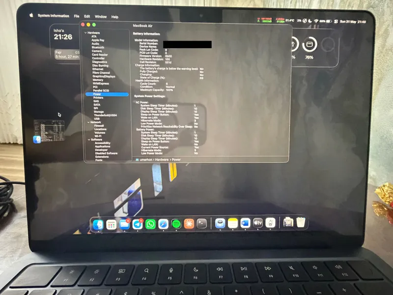 Macbook Air M5 13 24gb/1tb Midnight (1 oy ishlatilgan) — фото 6