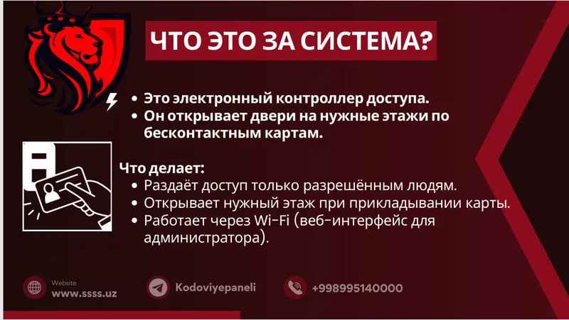 Ограничение доступа в лифт по картам- для ТСЖ и ЖК — фото 1